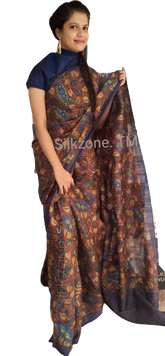 Pure Tussar Silk print saree